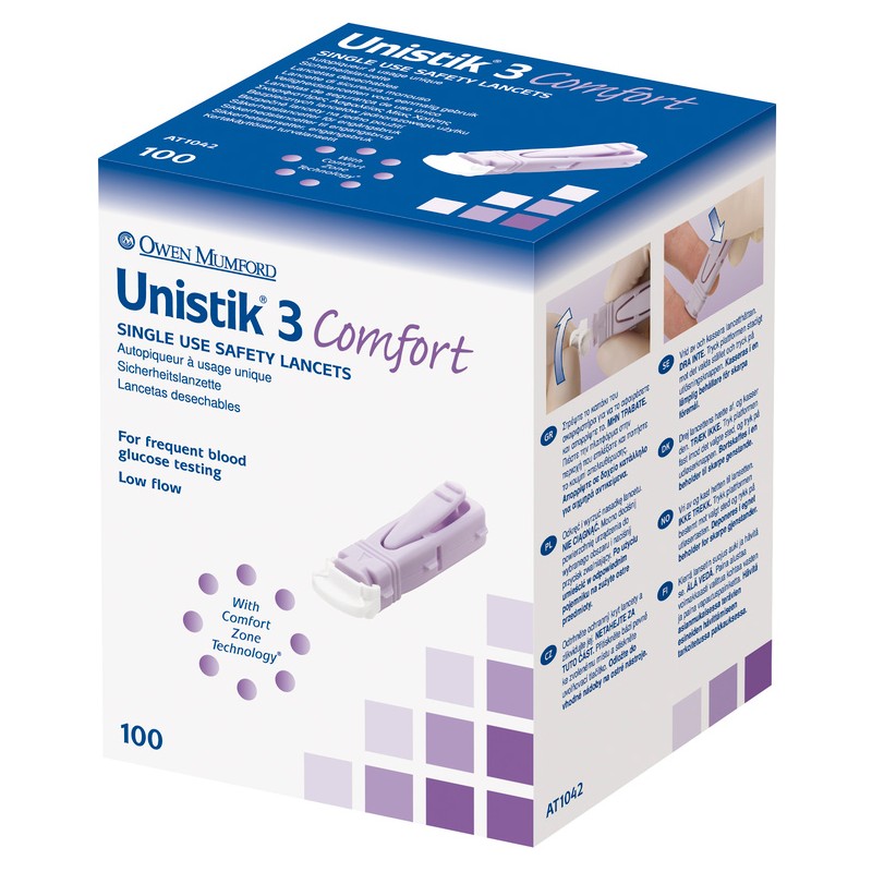 Unistik 3 Comfort Lancets 100 Pack