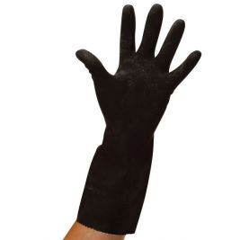 BLACK GAUNTLET GLOVES MED PAIR