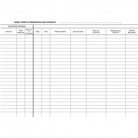 Controlled Drugs Record Book