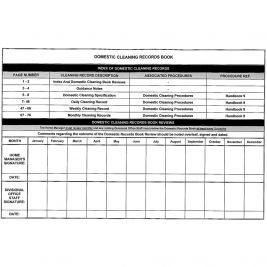 DOMESTIC CLEANING RECORD BOOK SINGLE