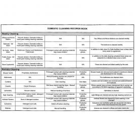 DOMESTIC CLEANING RECORD BOOK SINGLE