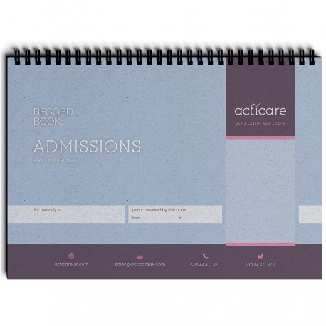 ADMISSIONS RECORD BOOK