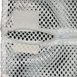 Mesh Laundry Bag Zip Closure White 30cmx40cm