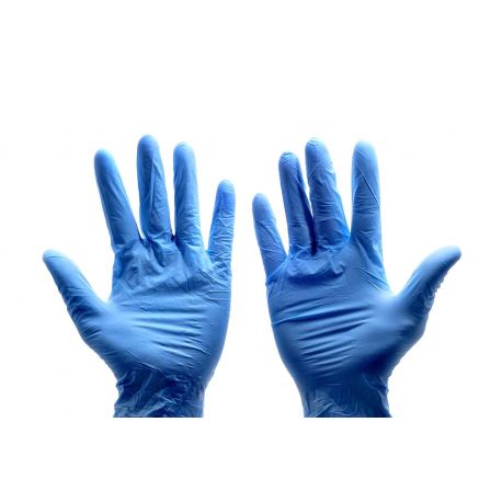 VINYL GLOVES BLUE P/F SMALL (CASE)10X100