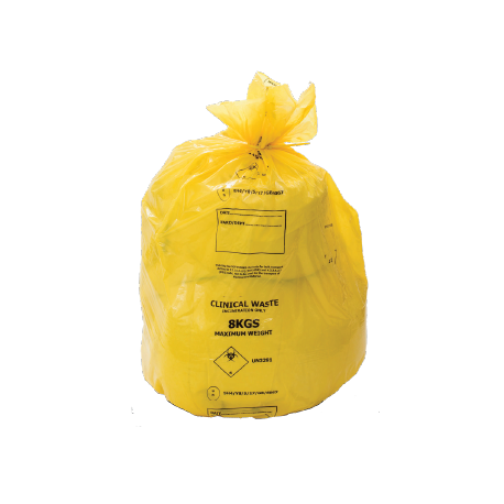 80L 8KG UN YELLOW CLINICAL SACK 8X25