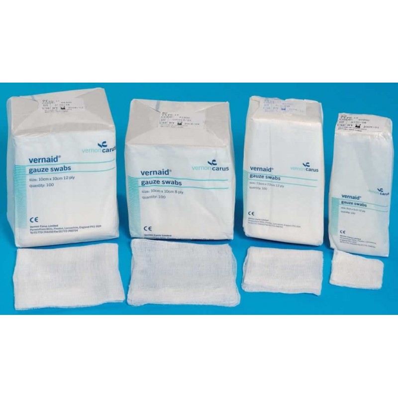 Non Sterile Gauze Swabs 12 Ply 7.5cm x 7.5cm